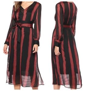 NWT BCBGMAXAZRIA Ombre Stripe Shift Kimono Dress Size Small